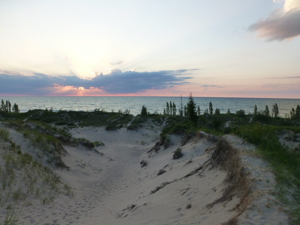 the sand dunes at Pinery Provincial Park near Grand Bend Ontario on Lake Huron