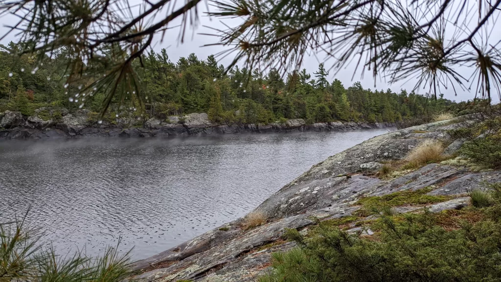 picture of the French River Provincial Park backcountry camping site