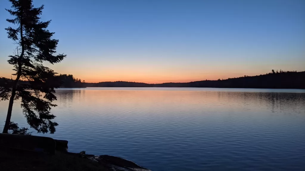 picture of the stunning beauty of the backcountry, backcountry camping in Algonquin Provincial Park