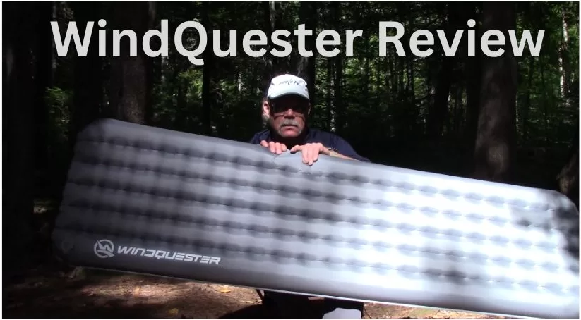 picture of Tim from SuperGoodCamping.com with the WindQuester Nivora X sleeping pad